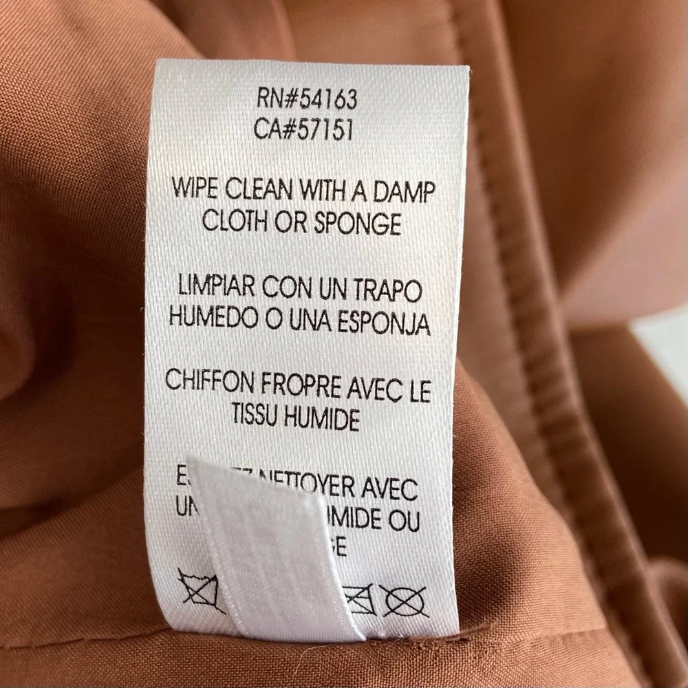 Calvin Klein Jacket‎ Women's Medium Brown Cropped Faux Leather